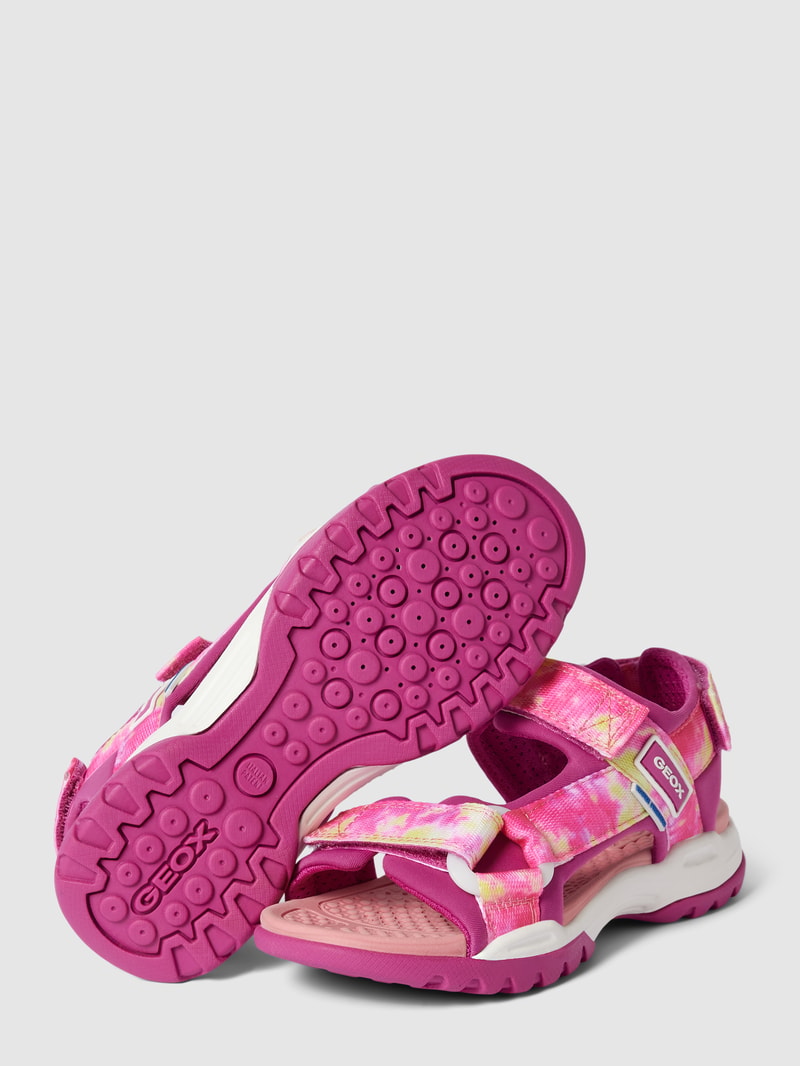 Sandalen mit Allover-Muster Modell 'J BOREALIS GIRL' in pink