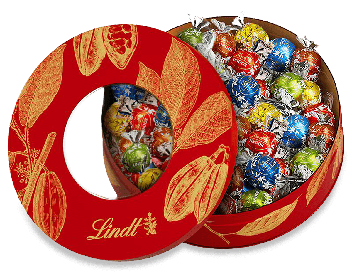 Lindt Pick & Mix Cacao Metalldose rot, 600g