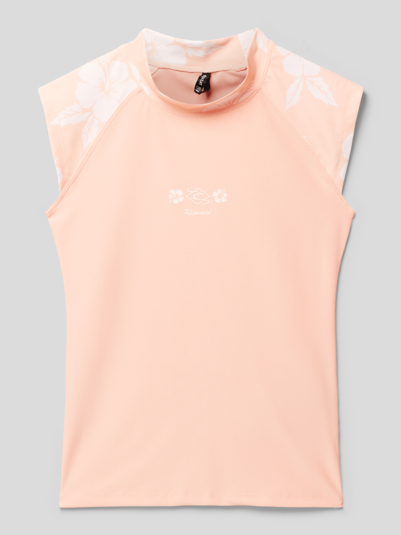 Top mit Label-Print in apricot