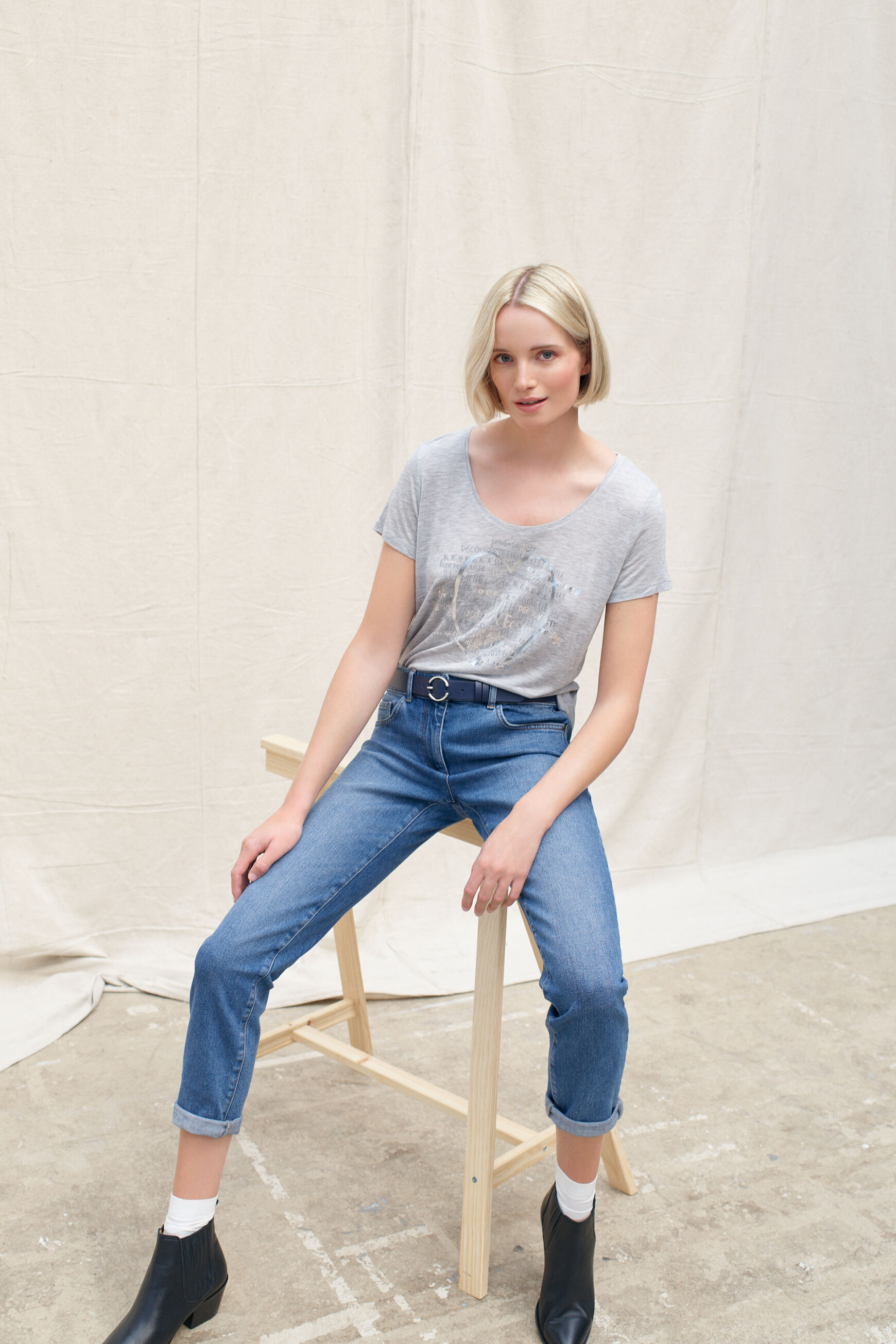 T-shirt Shirley gris clair femme