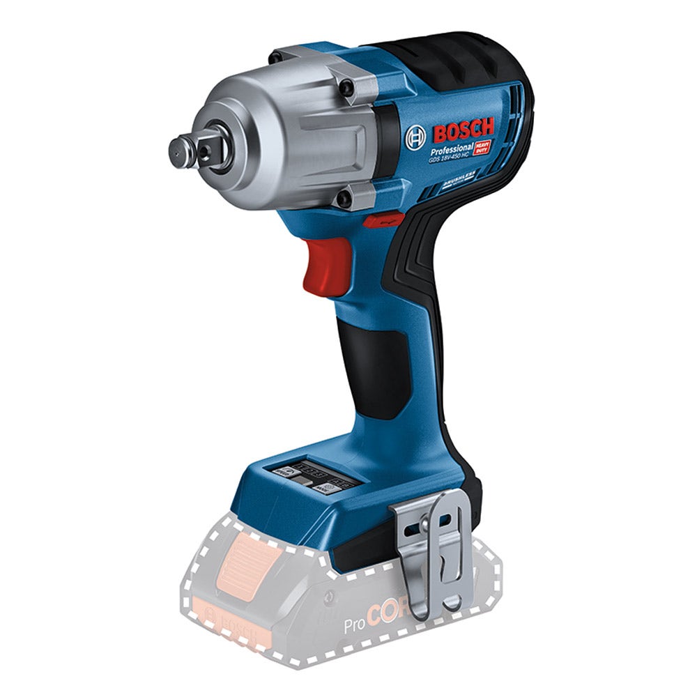 Conjunto de Chaves de Impacto sem Escova BOSCH 18V 2 x 5.0 Ah 1/2 polegada GDS 18 V-450 HC 06019K4041