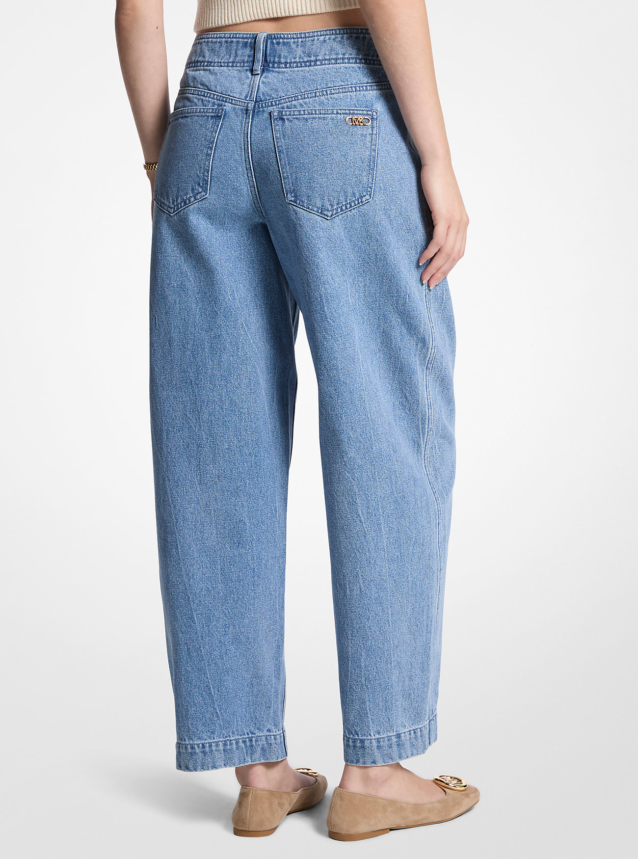 Denim Barrel Jeans - BLUESKY WASH