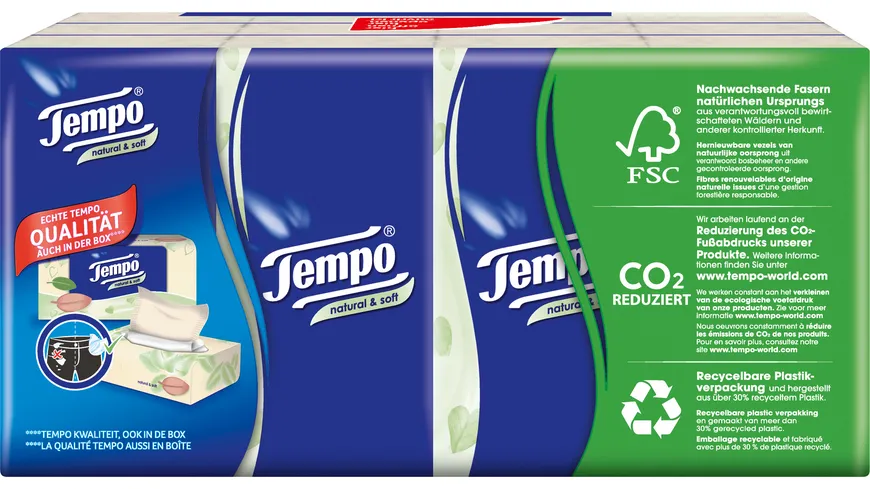Tempo Taschentücher natural & soft