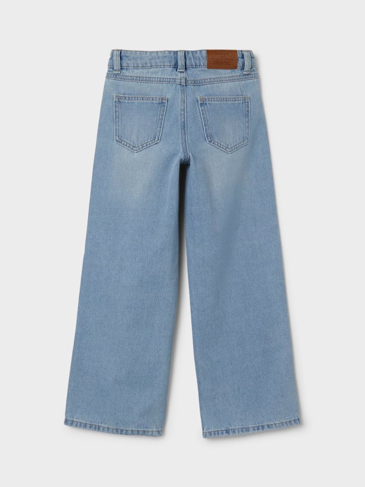 name it Wide Leg Jeanshose in light blue denim günstig kaufen