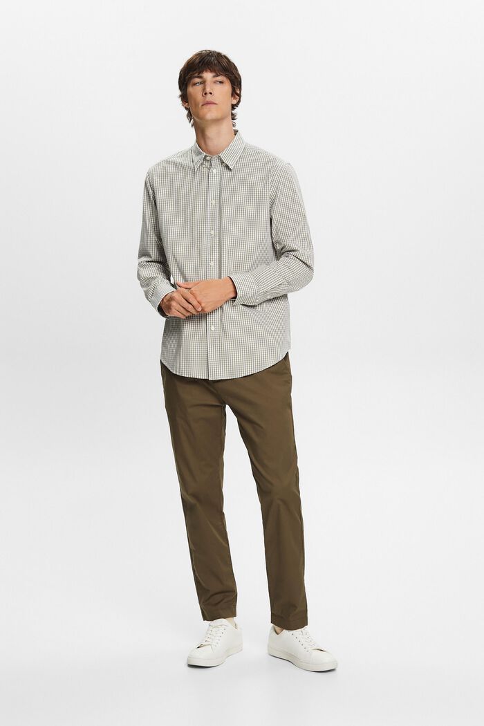 Button-Down-Hemd mit Vichy-Muster, 100% Baumwolle