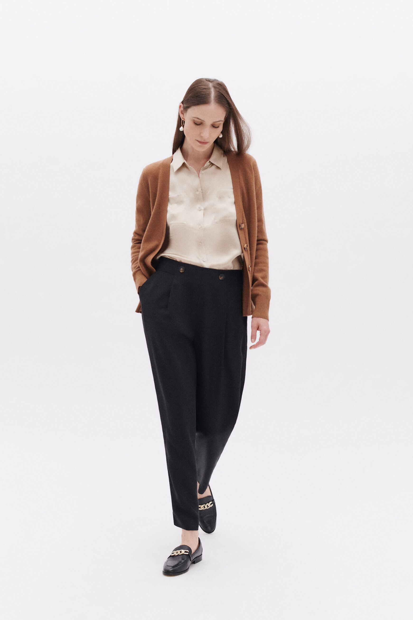 Pantalon powen noir femme