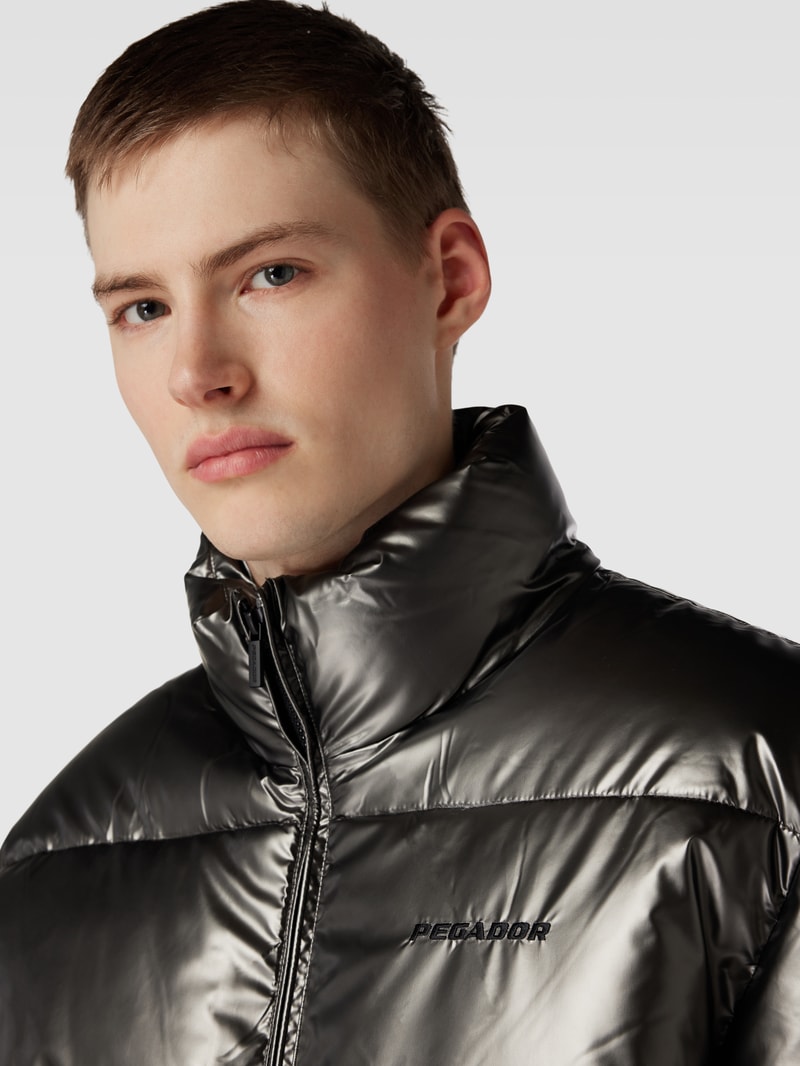Steppjacke in metallic Modell 'SOLIN GLOSSY' in anthrazit