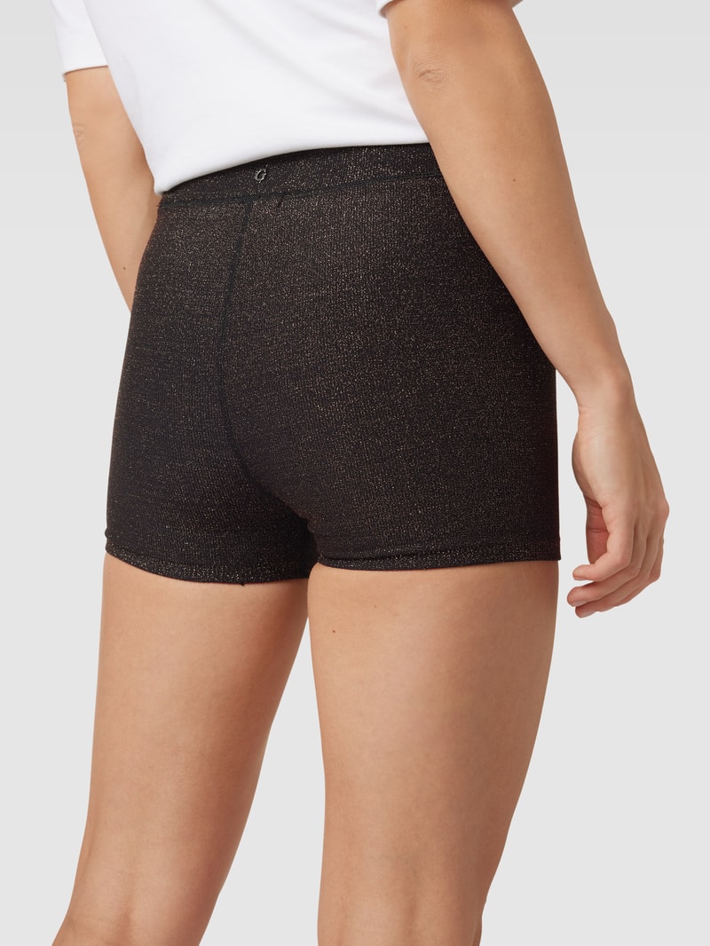 Shorts mit Effektgarn Modell 'LUREX ROXY' in schwarz