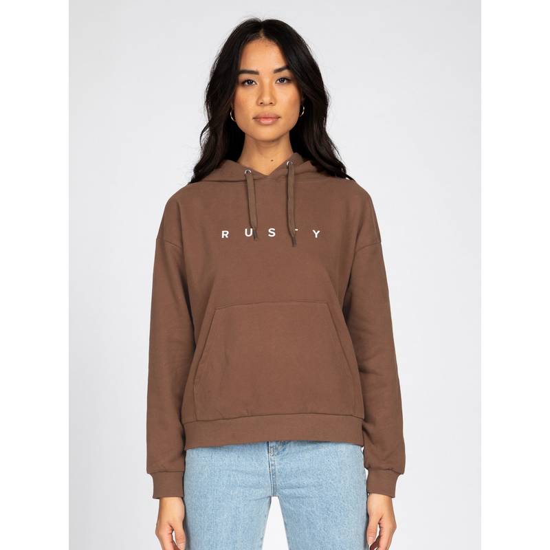 RUSTY RUSTY ESSENTIALS RELAXED HOODED FLEECE Hoodie Damen