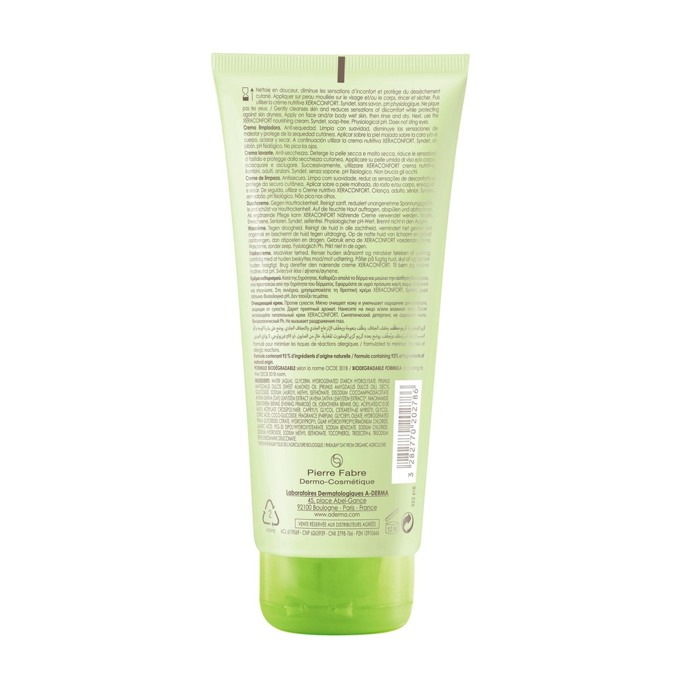 A-Derma Xeraconfort crème lavante anti-dessèchem ent 200ml  Crème lavante