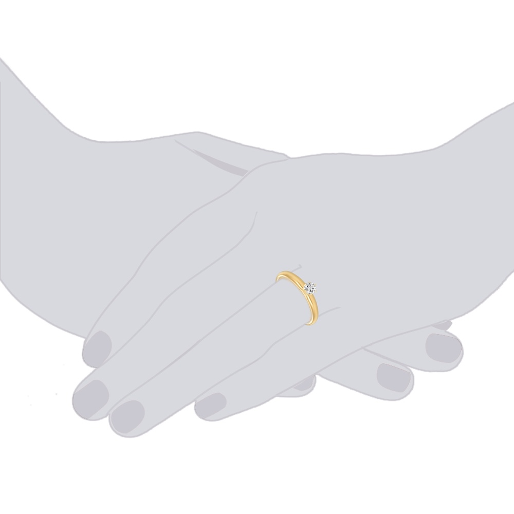 Trilani Bague en argent Argent sterling Oxyde de zirconium (CZ) en Or jaune Bague