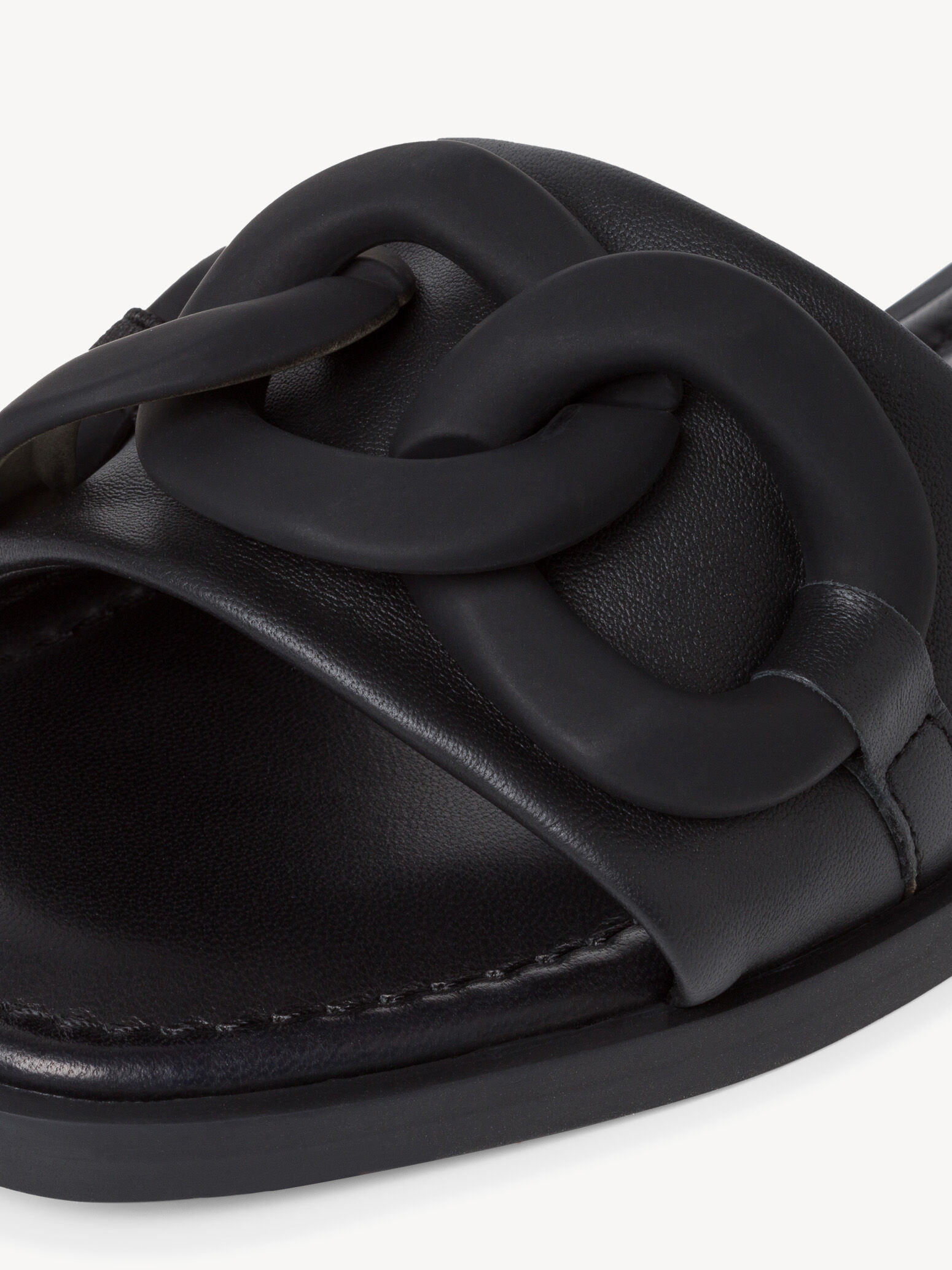 Mule en cuir - noir