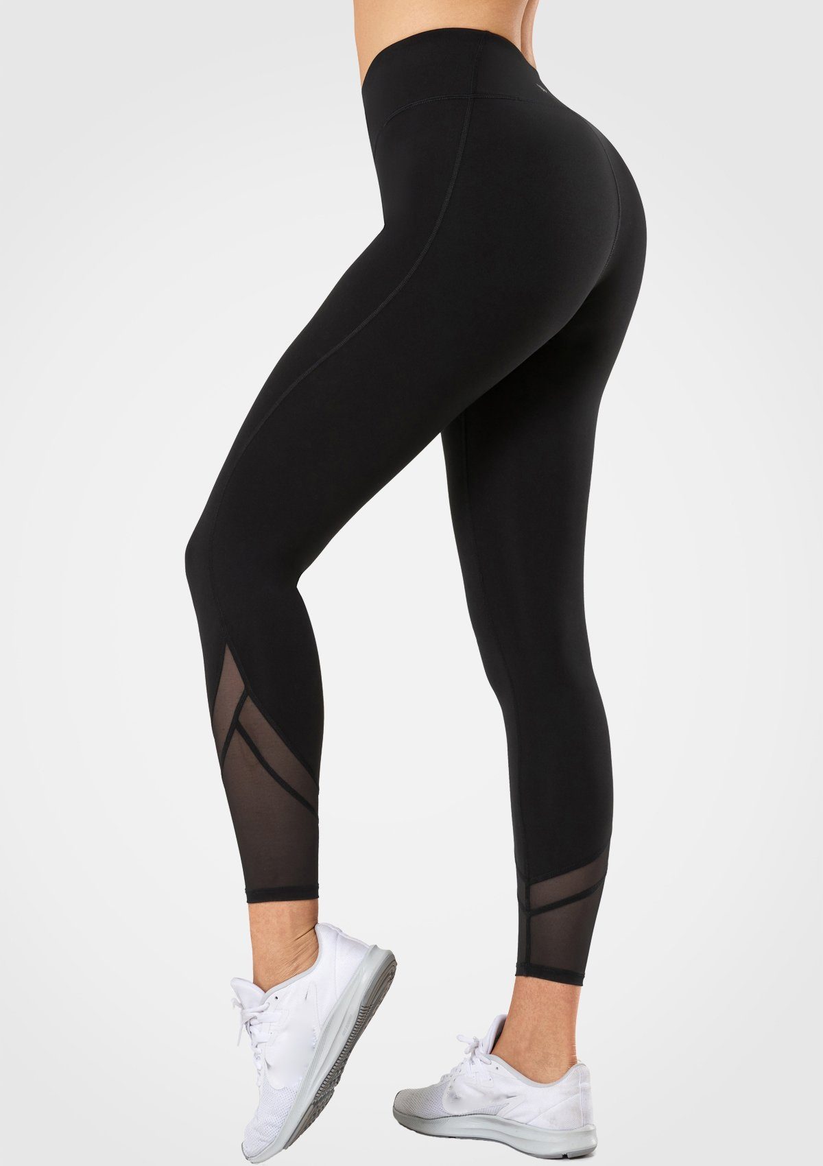Yvette Leggings Hohe Taille, Blickdicht, mit Mesh, Fitness Sporthose, 192A02