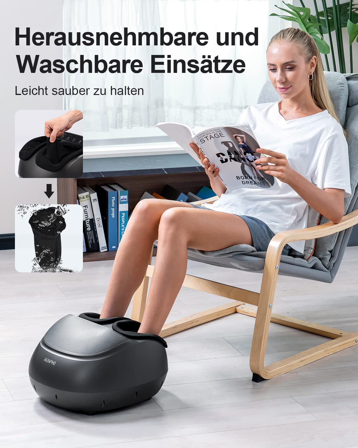 Shiatsu Fußmassagegerät Premium mit Fernbedienung