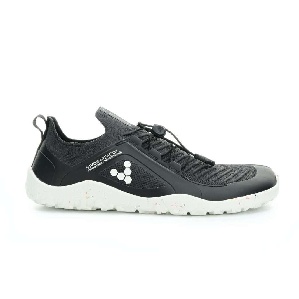 Vivobarefoot Primus Trail Knit FG M Obsidian/White Textile Outdoor-Barfußschuhe