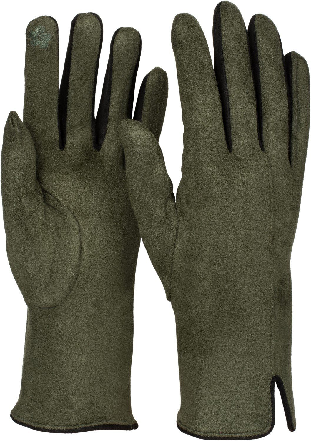 styleBREAKER Fleecehandschuhe Touchscreen Handschuhe Kontrast