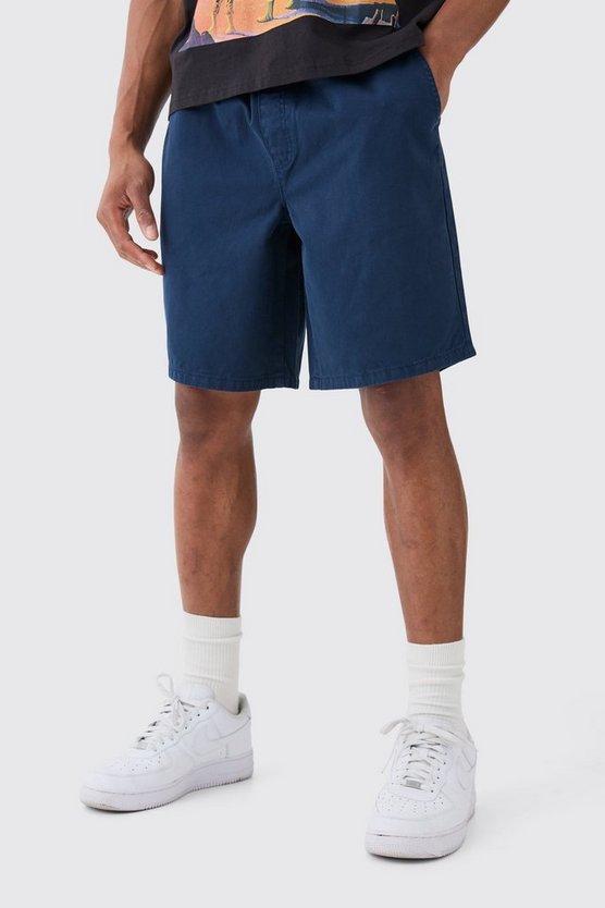 Lockere Shorts in Dunkelblau