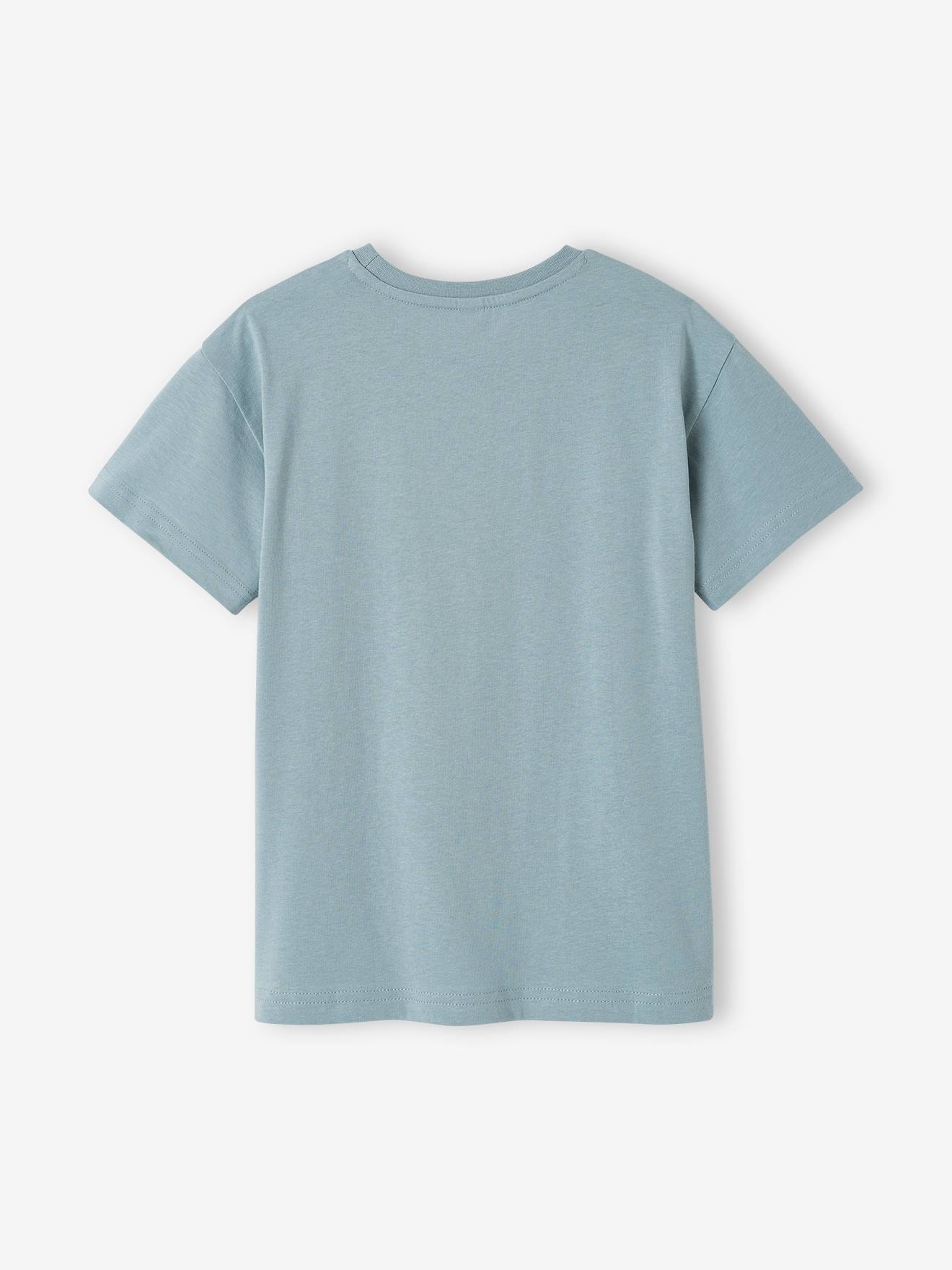Vertbaudet Jungen T-Shirt mit Tierprint, Recycling-Baumwolle - wollweiß