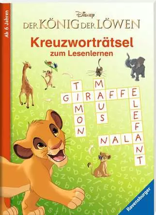 Disney Der König der Löwen: Kreuzworträtsel zum Lesenlernen