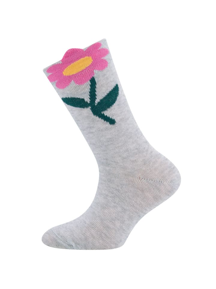 ewers 6er-Set Socken 6er Pack Blume/Ringel/uni in grau günstig kaufen