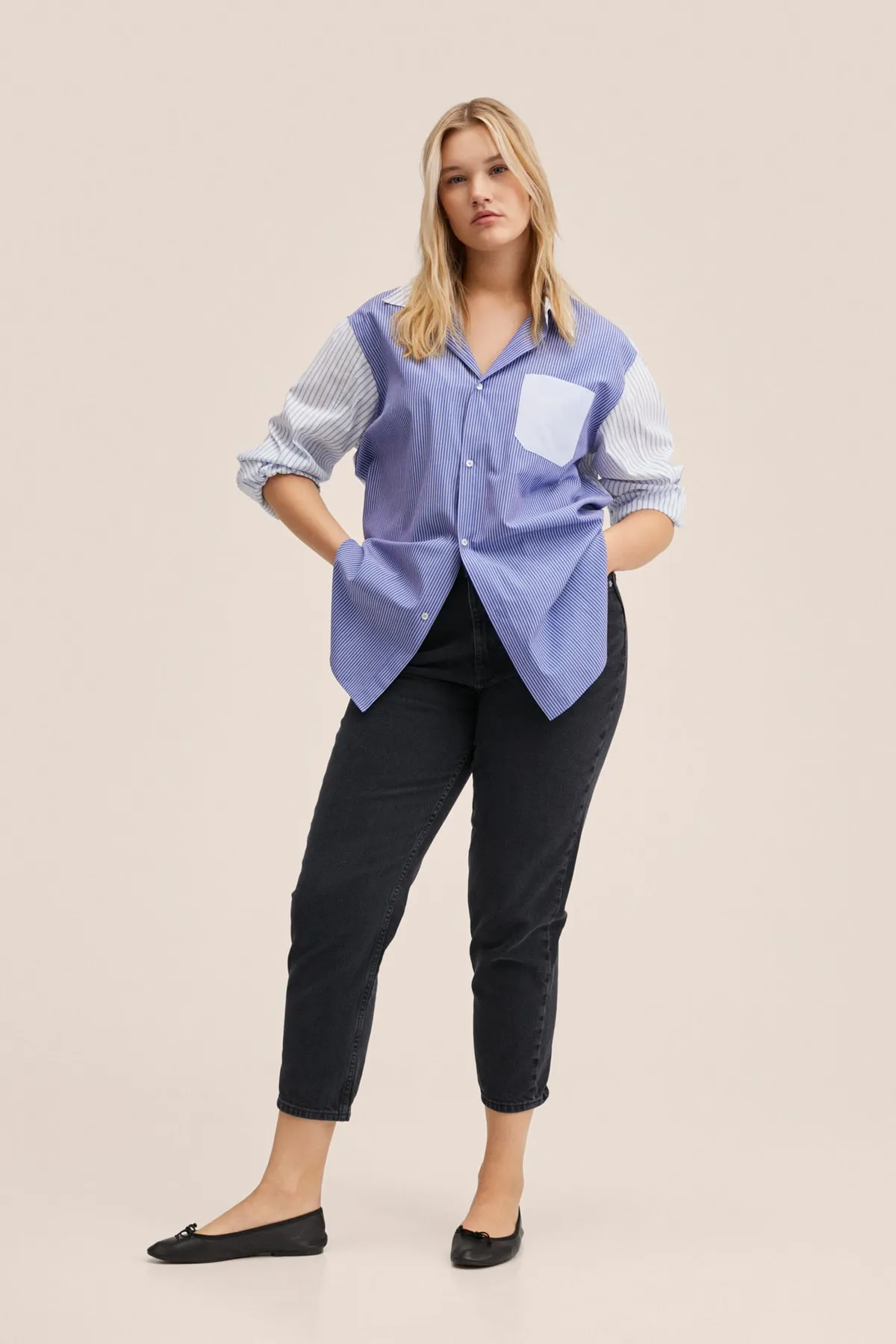MANGO  Schwarze Denim-Damenjeans 27021110