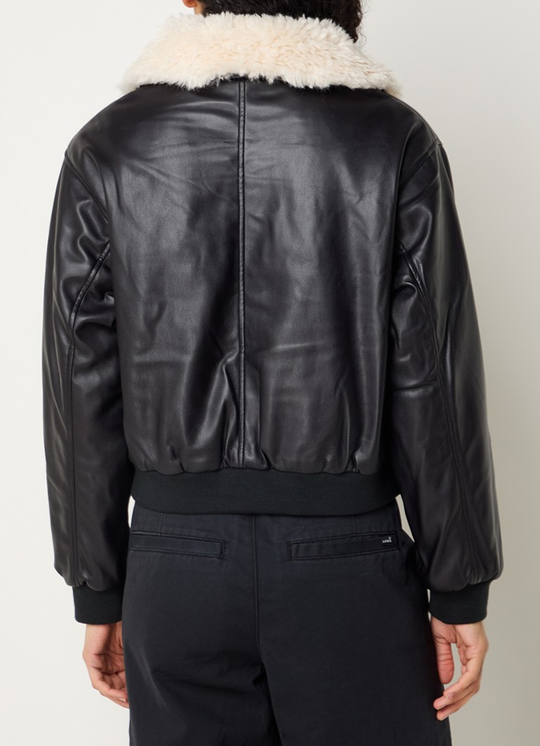 Giacca Levi's Harper in similpelle con colletto in pelliccia sintetica removibile