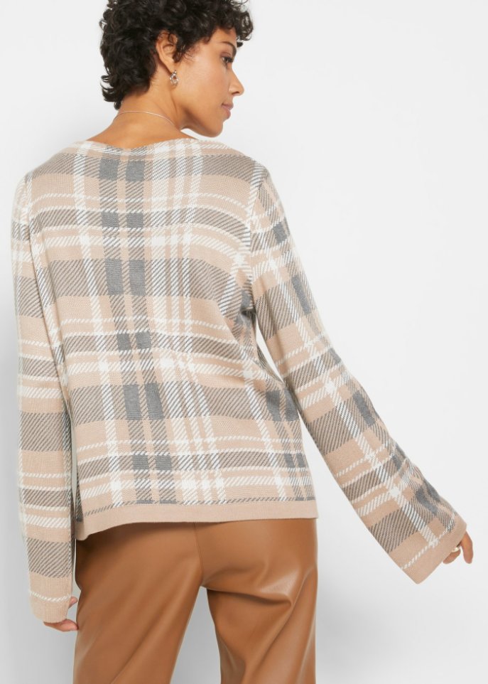 Jacquard-Pullover aus nachhaltiger Viskose
