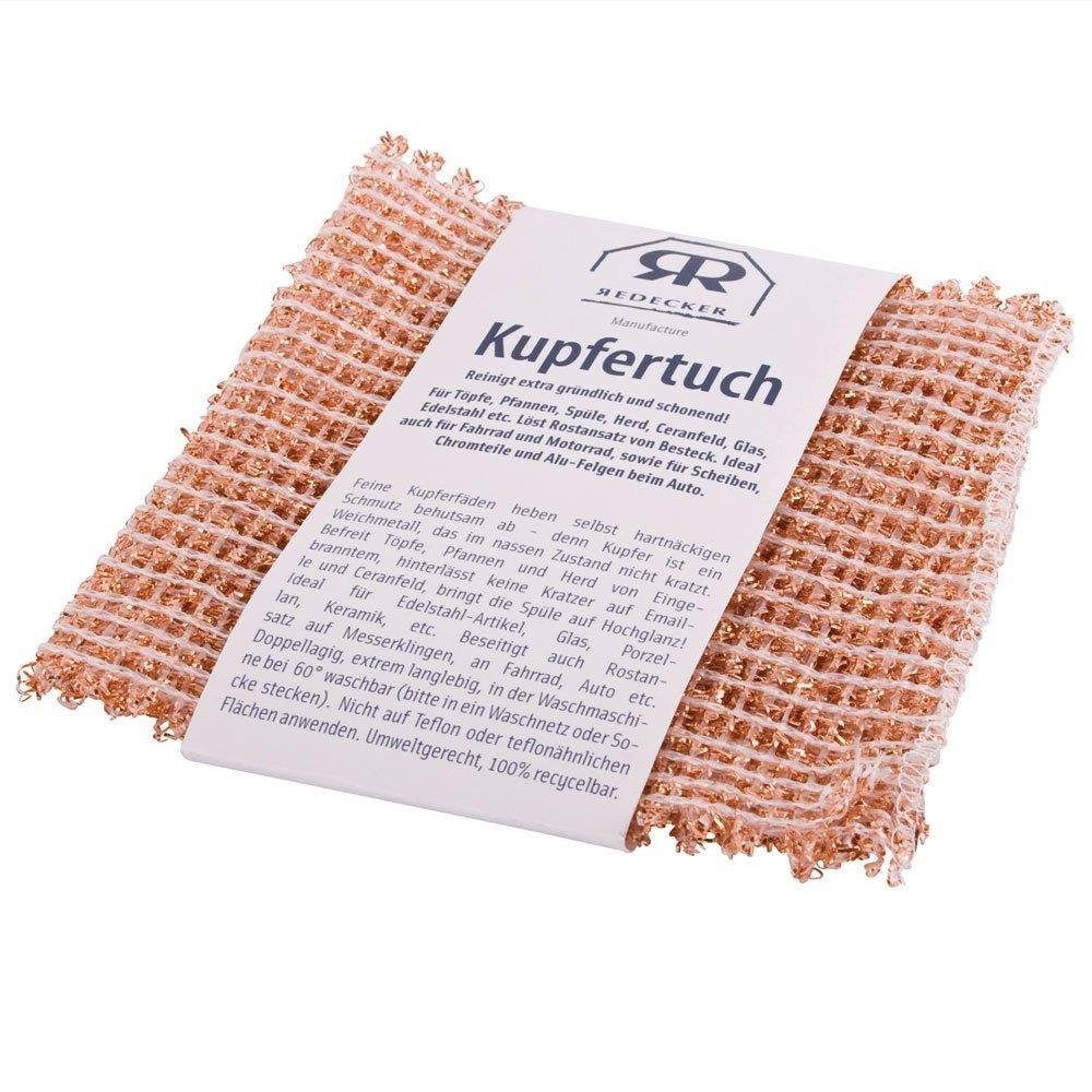 Redecker Kochtopf Redecker Kupfertuch, 14 x 15 cm 2er Set DE, unbeschichtet