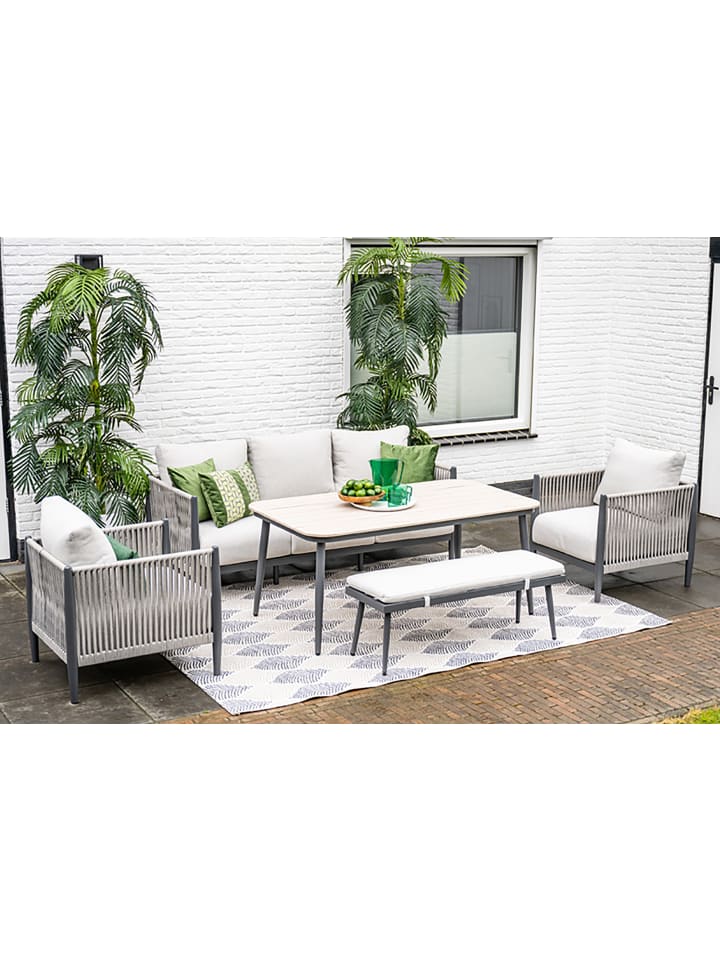 GMD Living Lounge Dining Gartenmöbel Sitzgruppe DIAMO mit Sportbank, Esstisch mit Vironwood günstig kaufen onesize
