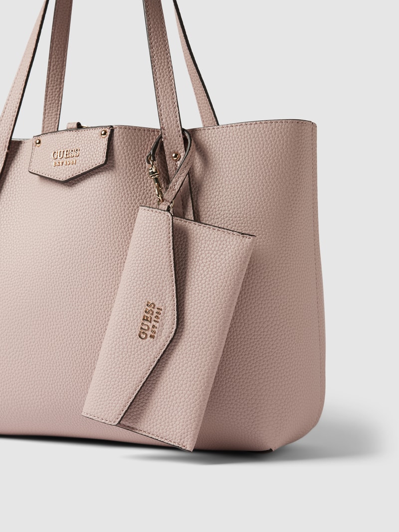 Tote Bag mit Label-Details Modell 'BRENDON' in rosa