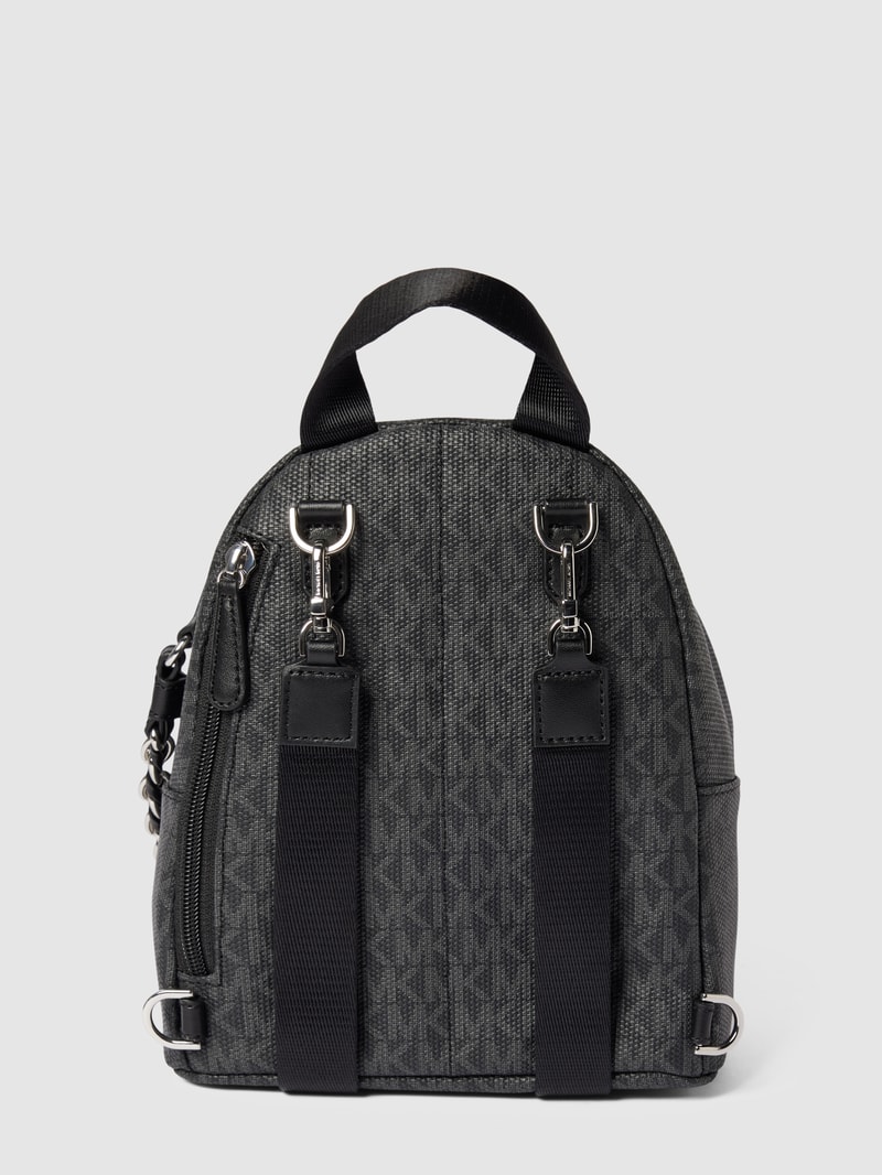 Rucksack mit Allover-Logo Modell 'SLATER' in schwarz