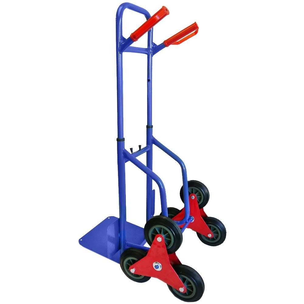 Grafner Sackkarre Treppensteiger Sackkarre ausziehbar / klappbar 200 kg, (Stk, 1), 200 kg Tragkraft, klappbar, faltbar, Stahl