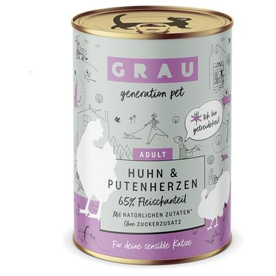 GRAU Schlemmertöpfchen getreidefrei 6 x 400 g