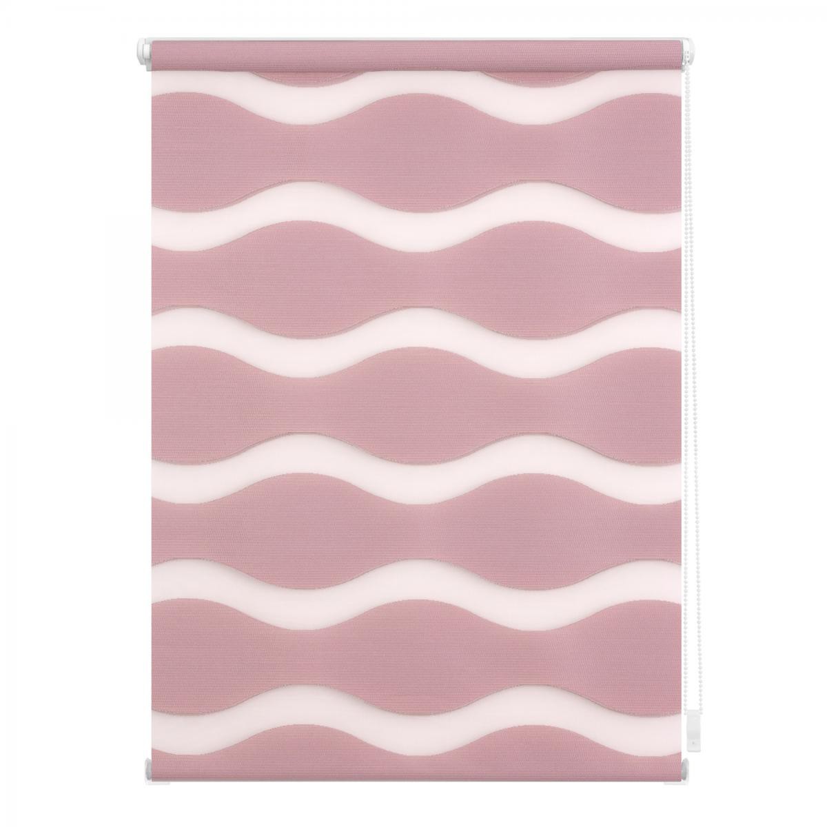 Lichtblick Duo Rollo Welle Klemmfix, ohne Bohren, Altrosa, 110 cm x 150 cm (B x L)