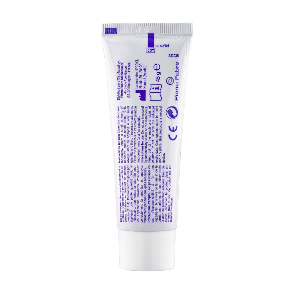Oral Care Elgydium Fix - Crème fixative pour prothèse dentaire Fixation forte 45g Crème fixative