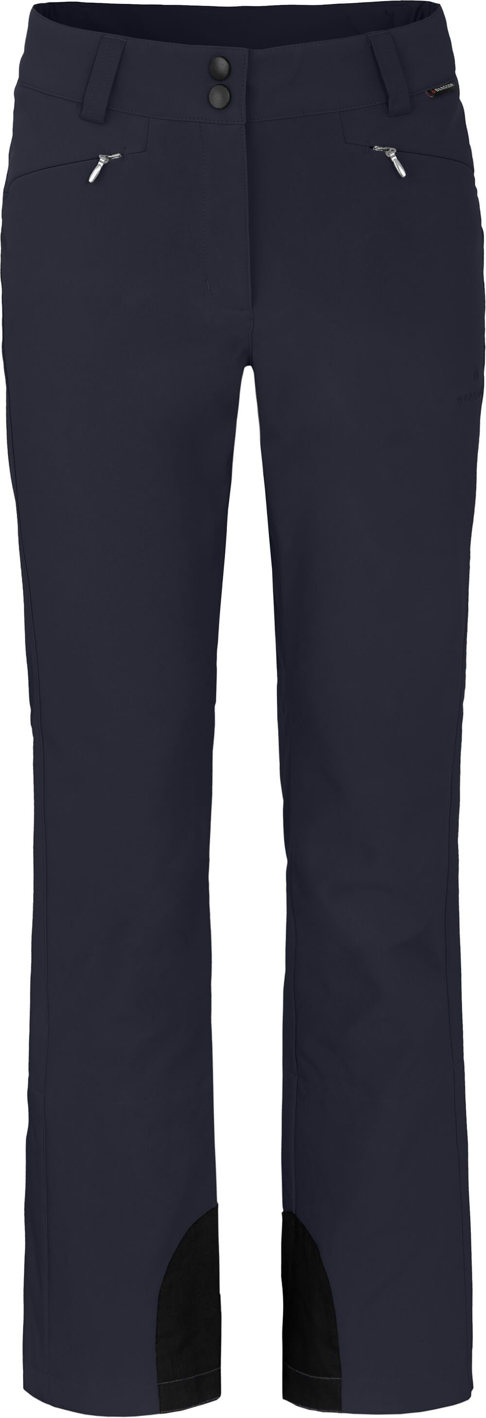 Bergson Skihose SAIMAA Damen Softshell Skihose, winddicht, elastisch, Normalgrößen, Nacht blau