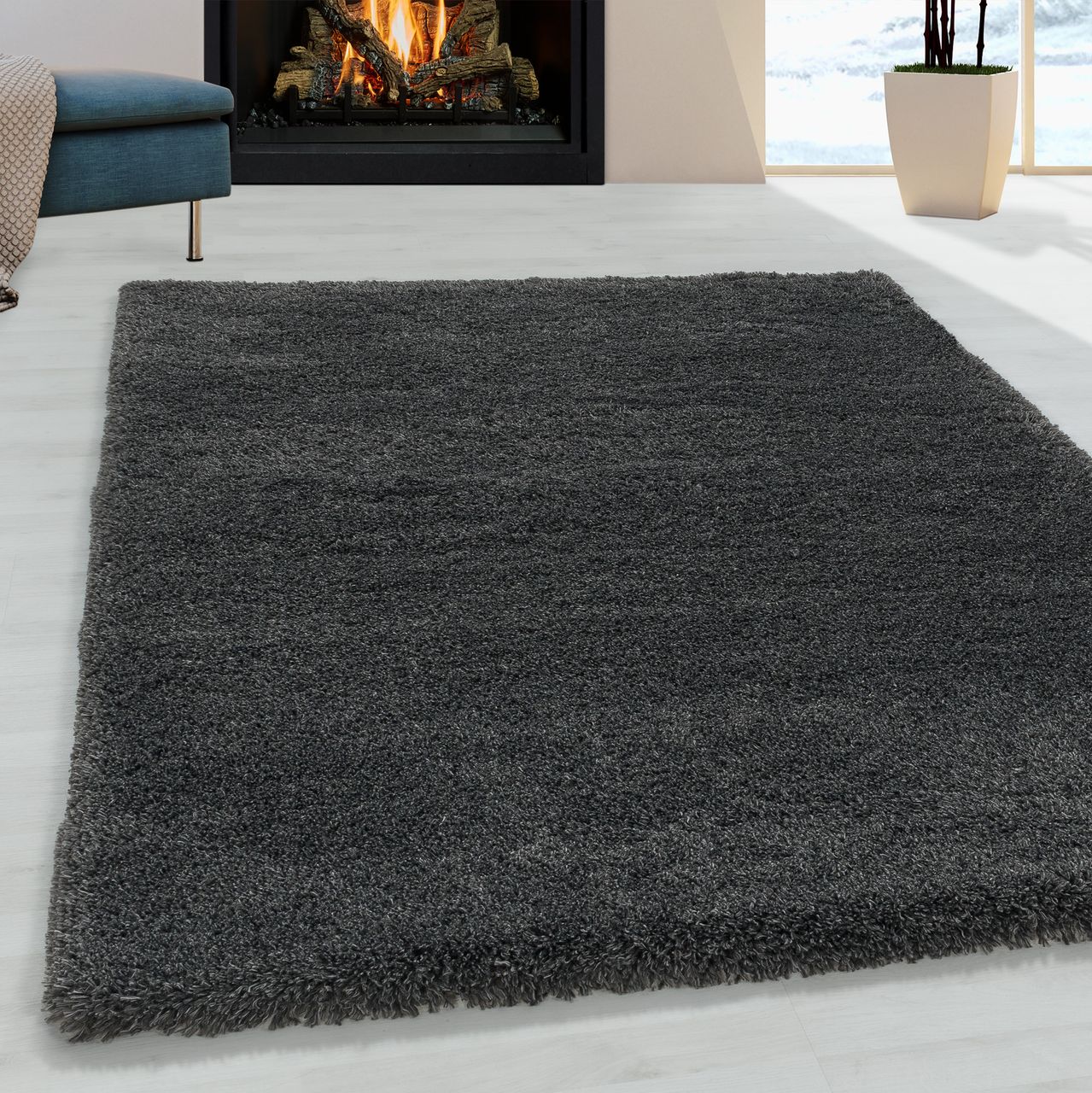 Ayyildiz Teppich, FLUFFY 3500, GREY, 60 x 110 cm