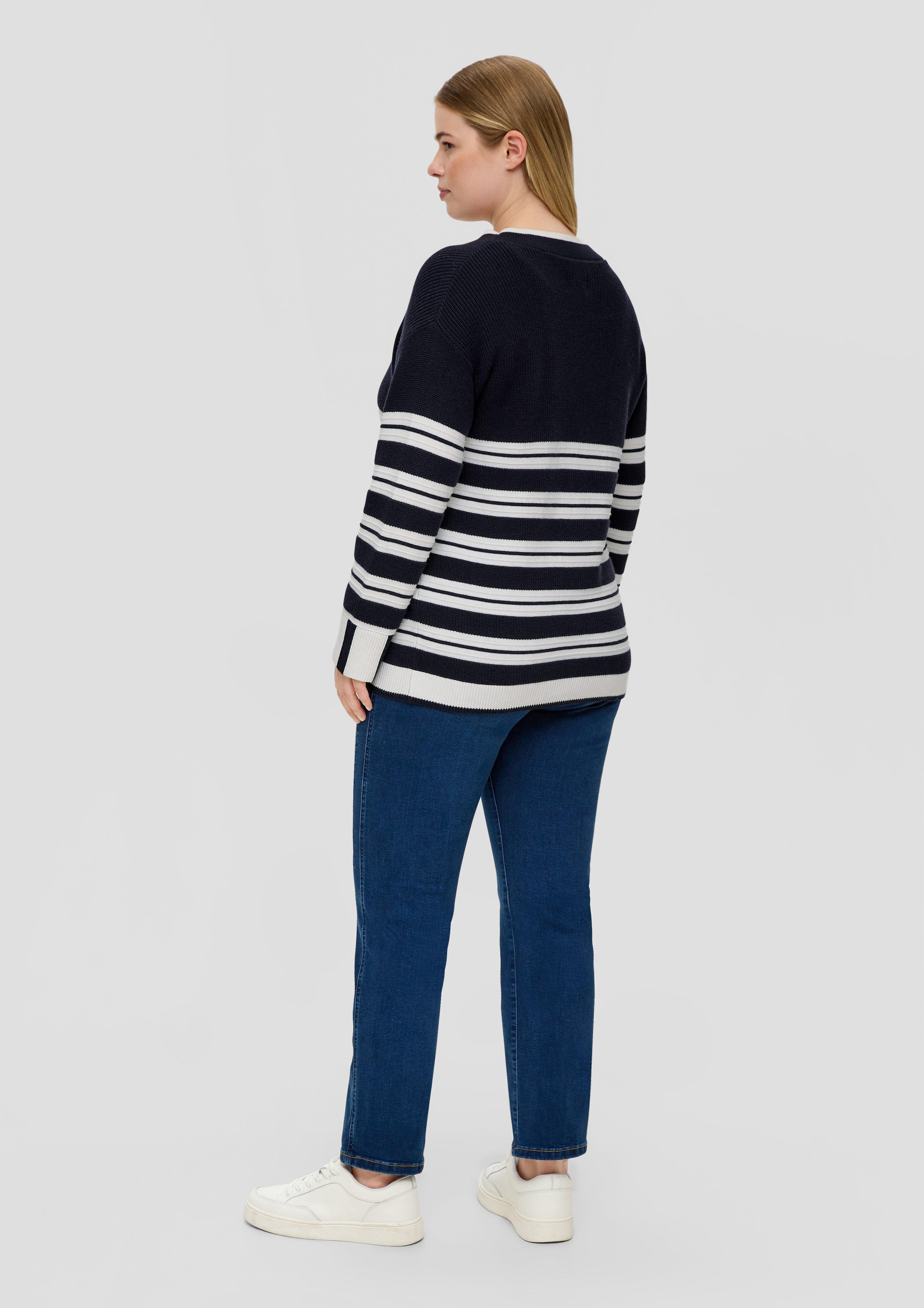 Strickjacke mit Kontraststreifen  2136556-59X0