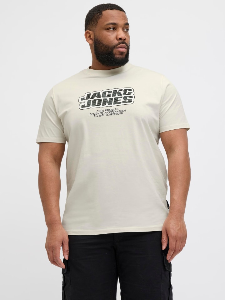 JACK & JONES PLUS T-shirt in Sweet Corn günstig kaufen