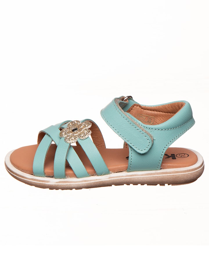 kmins Leder-Sandalen in Türkis günstig kaufen