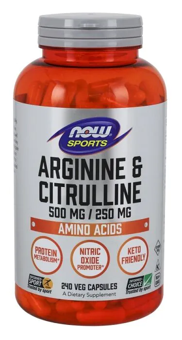 Now Foods Arginin i Citrulin, 240 kapsula