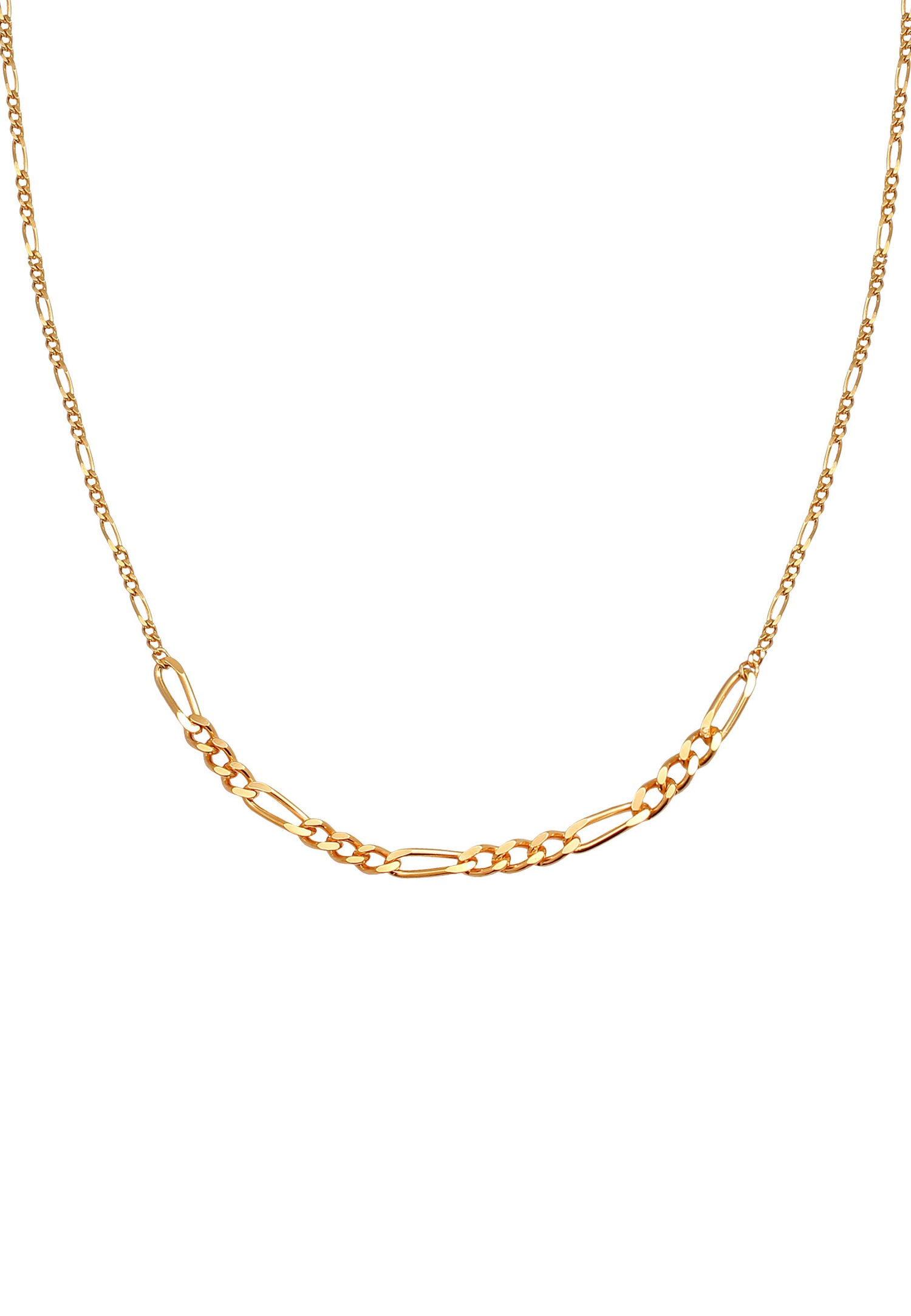 Naszyjnik damski Elli PREMIUM Choker Figaro Chain Basic Trend - (925/1000) Srebro