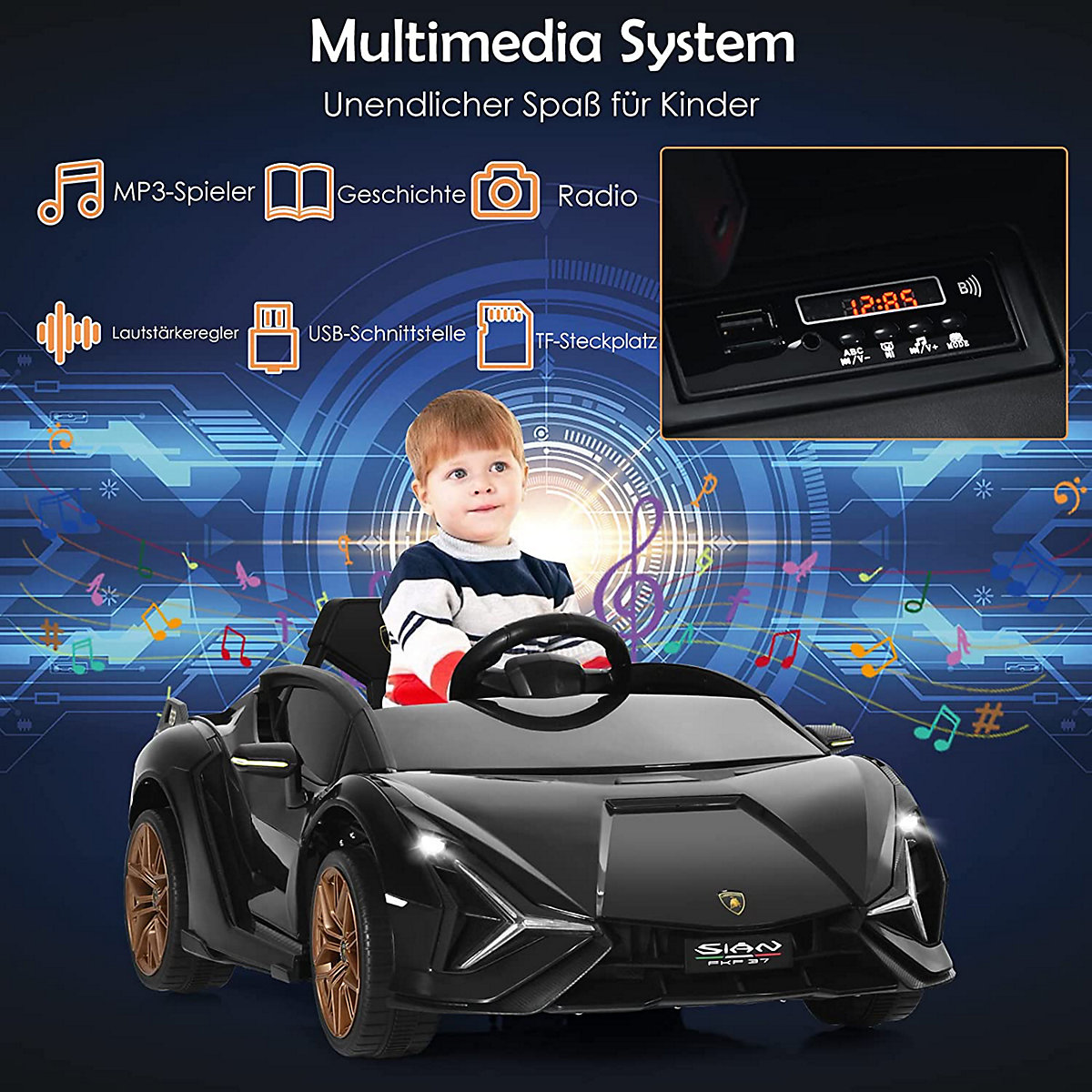 Elektroauto Lamborghini 2.4G Fernbedienung 3-8 Jahre