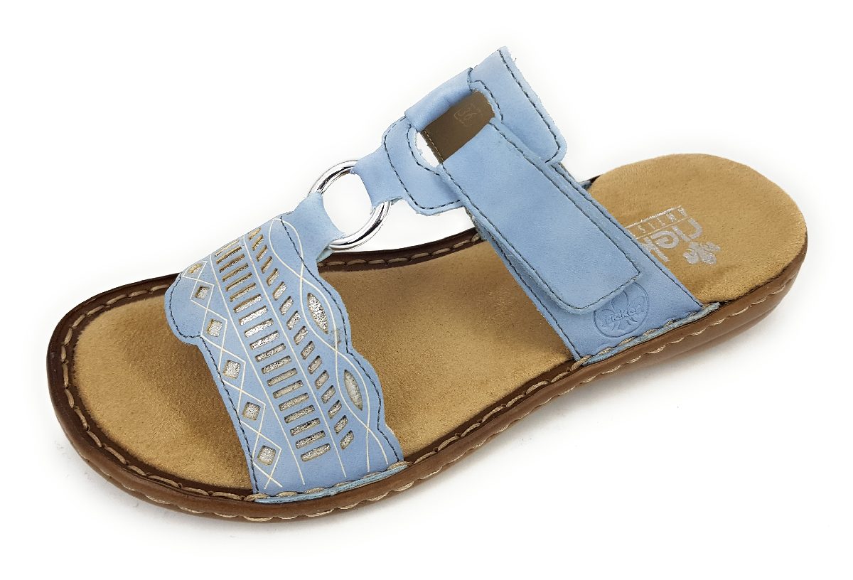 Rieker Morelia 60895-10 Blau aqua/ silver