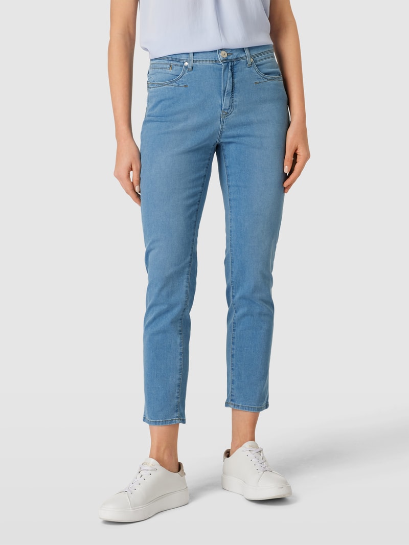 Jeans mit Label-Patch Modell 'Mary' in bleu