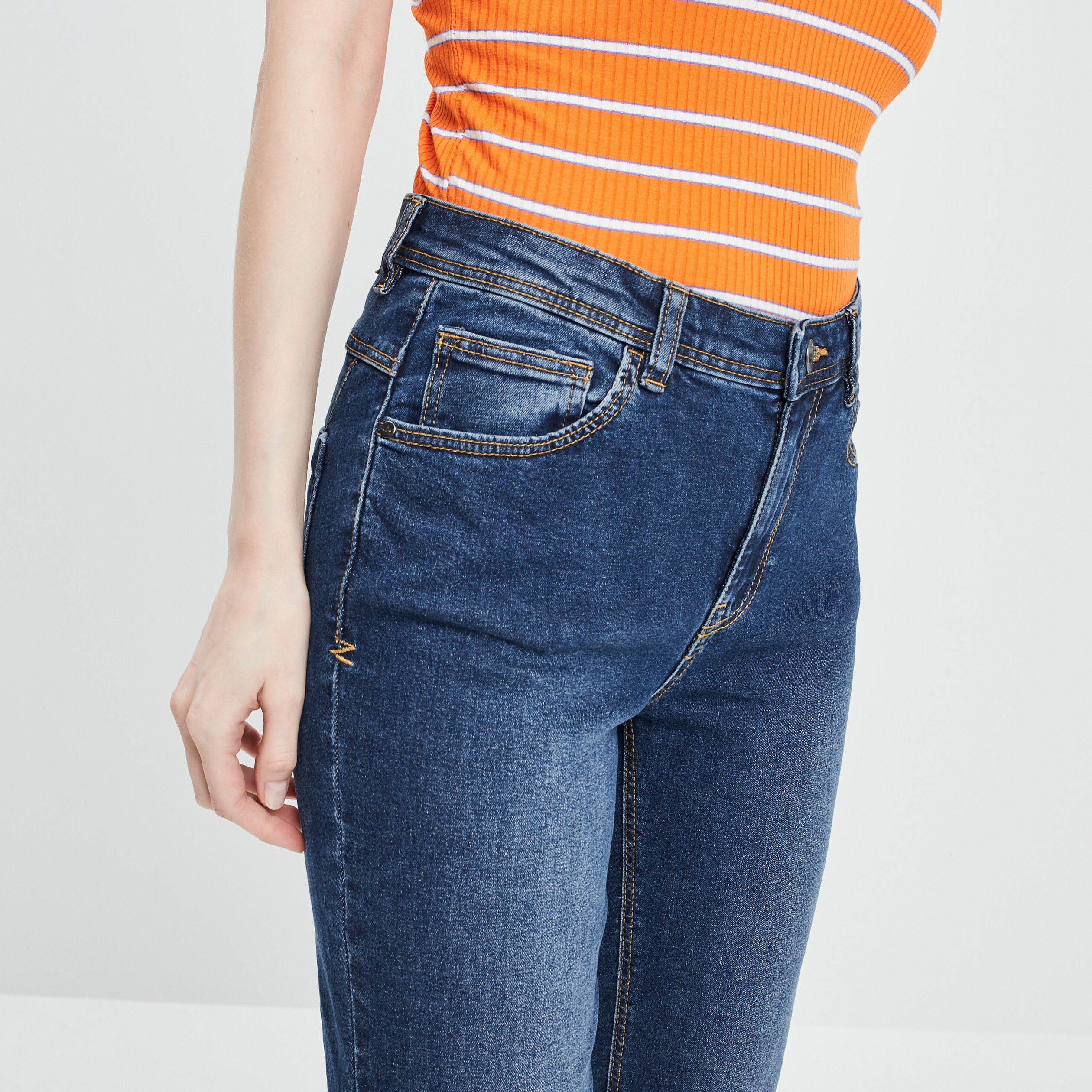 Jeans skinny push-up denim double stone femme | La Halle