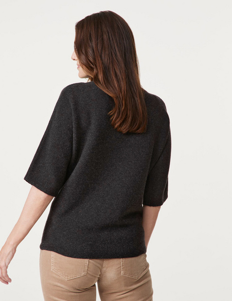 Kurzarmpullover mit Kaschmiranteil