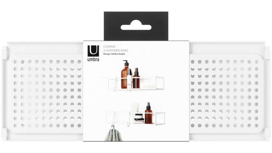 umbra Duschablage Cubiko 2er Set Weiss