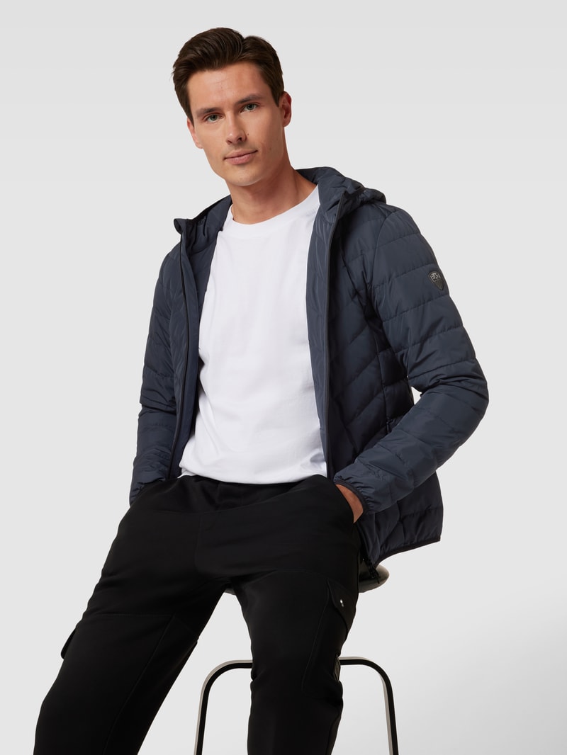 Steppjacke mit Zweiwege-Reißverschluss in marineblau