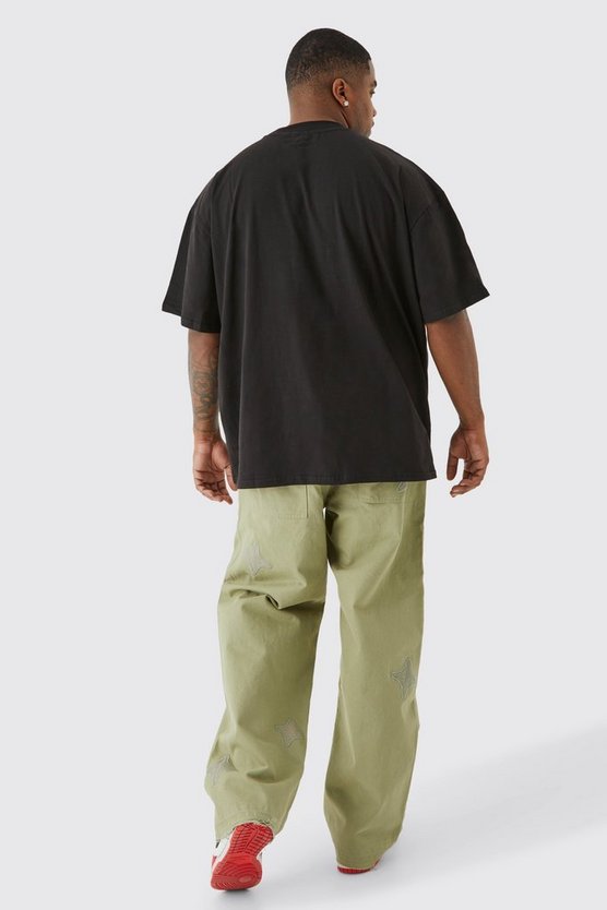 Plus lockere Hose mit Applikation